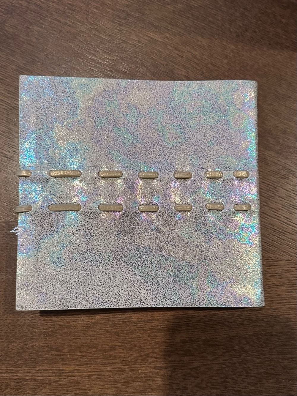Anthropologie Holographic Leather Sketchbook/Notebook - Picture 2 of 5